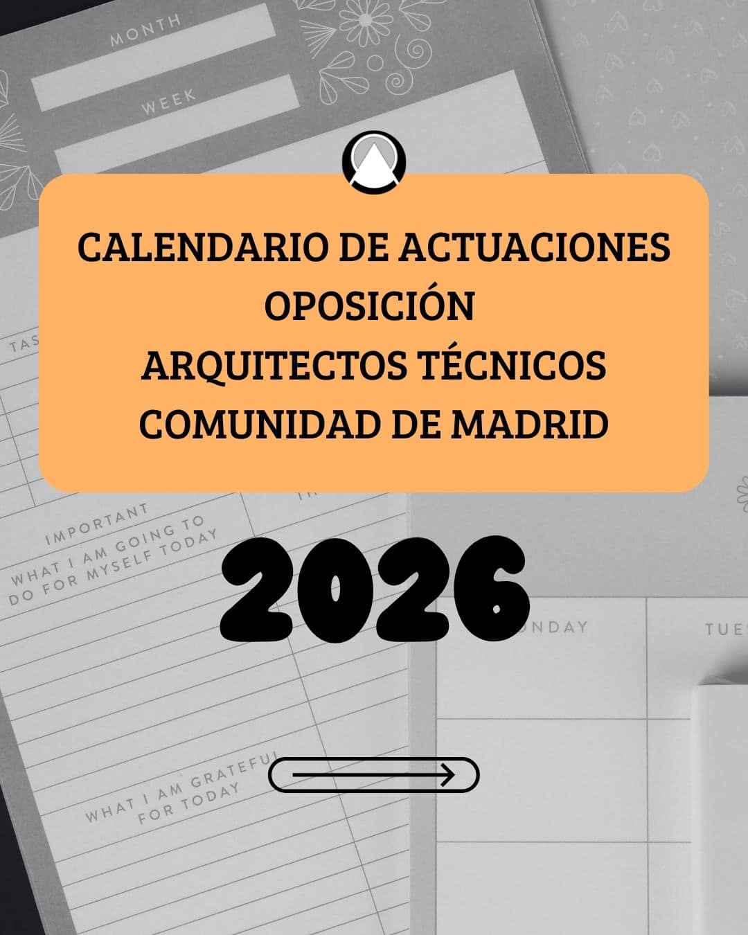 Calendario provisional de la oposición al cuerpo de Arquitectos Técnicos de la Comunidad de Madrid.