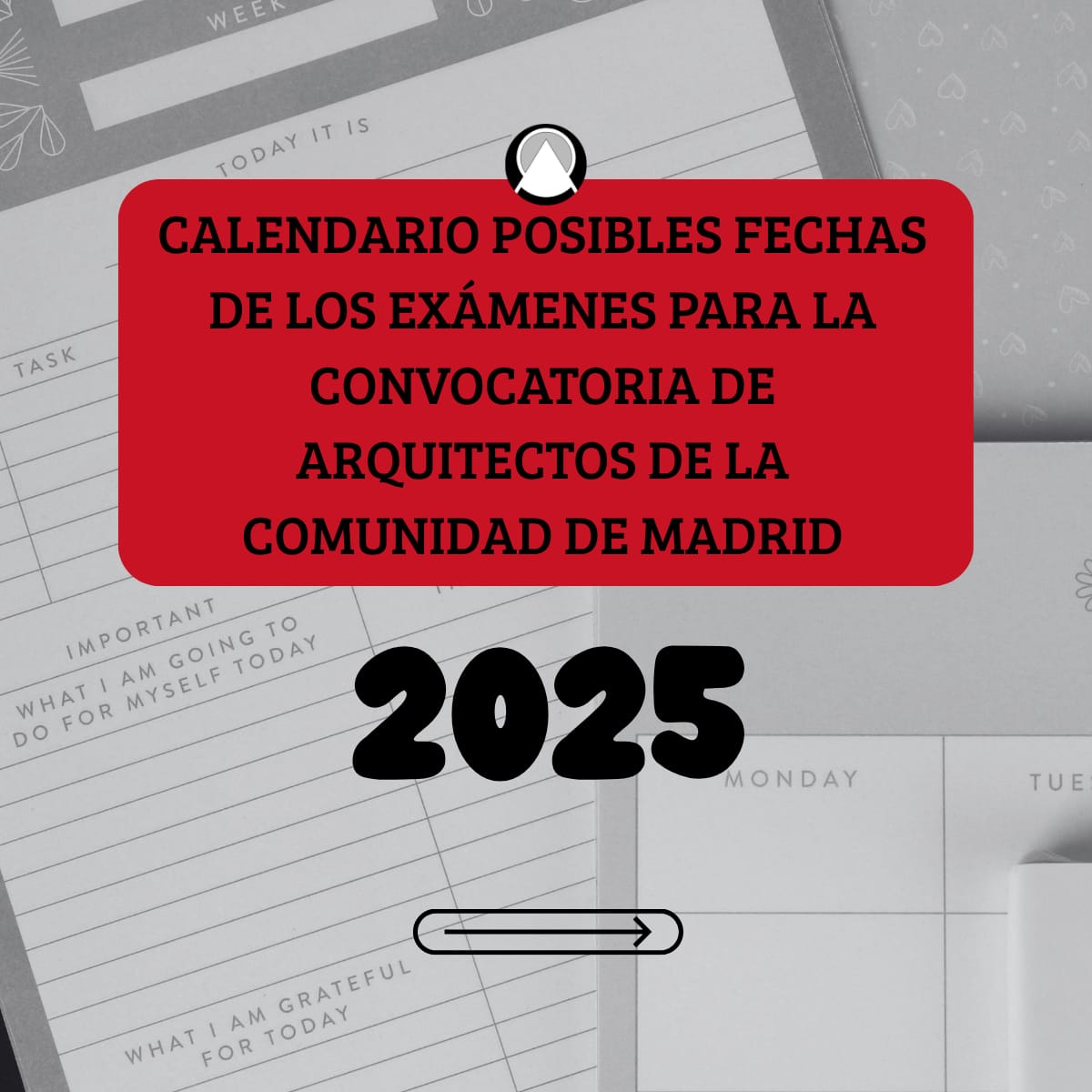 Calendario provisional Arquitectos de la Comunidad de Madrid